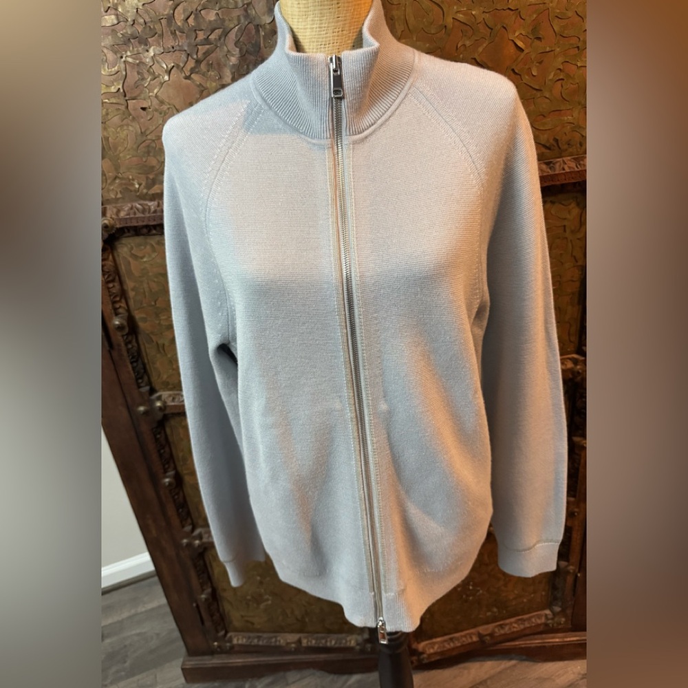 Theory Heather Gray Knit Jacket‎ S